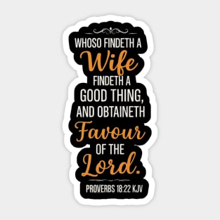 Proverbs 18:22 Sticker